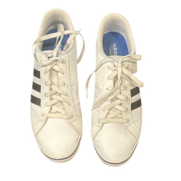 Adidas Neo Men's Sneakers White With Black Strips in Like New Condition, Size 10 - Picture 2 of 8